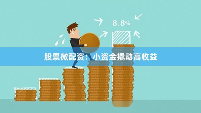 股票微配资：小资金撬动高收益